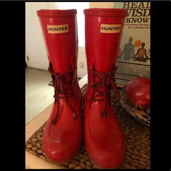 hunter boots shoes sale size 6 cute laces poshmark hunter boots size 6